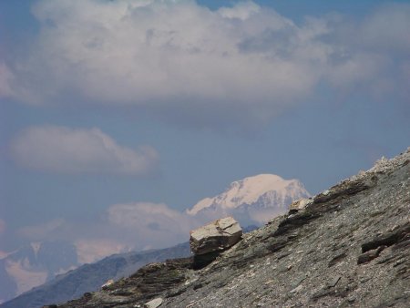 Mont Blanc vu depuis le vallon des Fours.