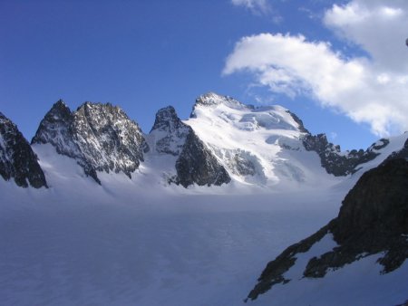 Barre, Dôme de Neige des Écrins et Glacier Blanc