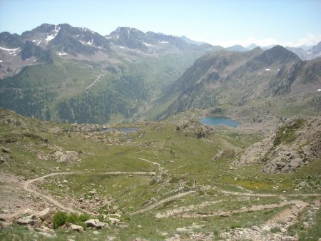 Les lacs dans la montée vers le Pas de Tesina