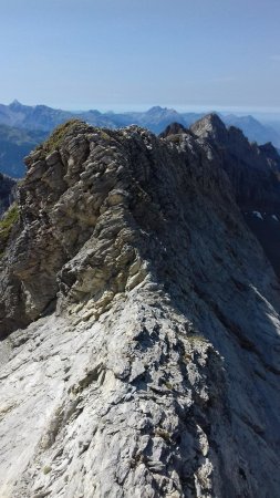 Le râteau de chèvre et le ressaut en face Nord