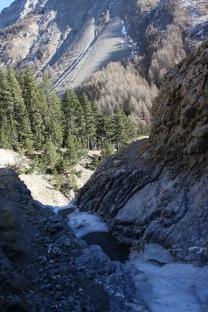 passage rendu délicat à cause de la glace