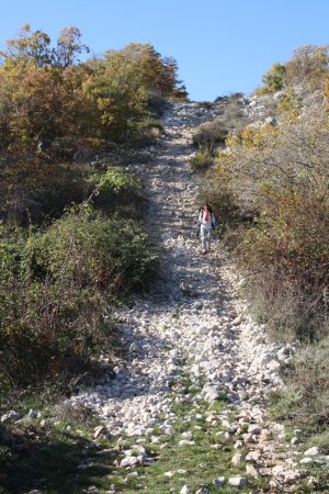 Descente du pierrier