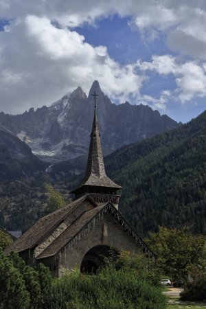 Avec l’Aiguille Verte et les Drus derrière