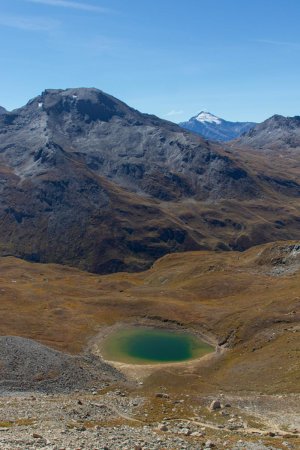 Lac de la Bailletaz, Signal de l’Iseran et Pointe de Charbonnel au fond