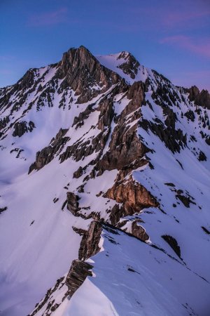 L’arête en direction de la Parrachée...