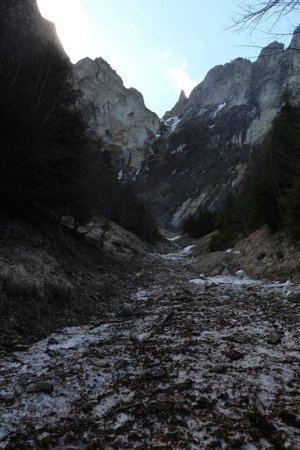 Exploration au pied des falaises de Grand et Petit Chamousset.