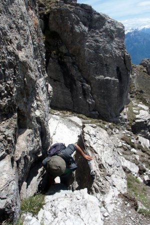 Le petit couloir qui mène à la chatière