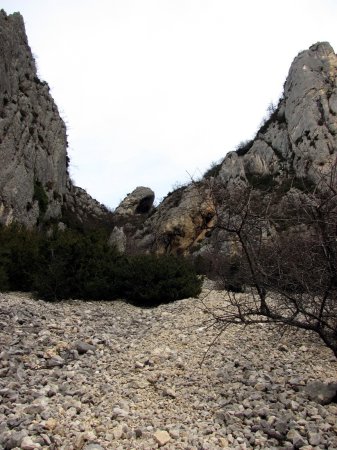 L’éboulis à remonter.