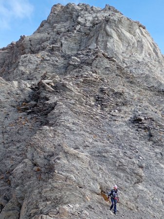 Descente de la via «câblata», on en termine