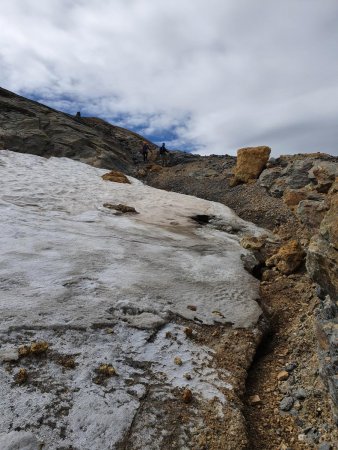 Descente vers le glacier, plein nord.