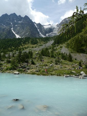 Arrivée au lac de la Douche.