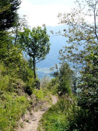 Le sentier de montée à l’Arpettaz.