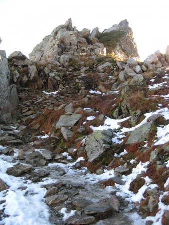 Regard arrière sur le passage délicat (car ne prenant pas le soleil)