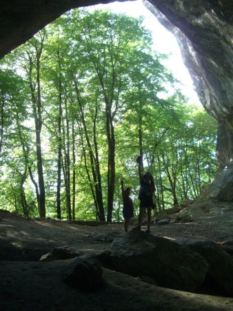 La sortie par la grotte supérieure