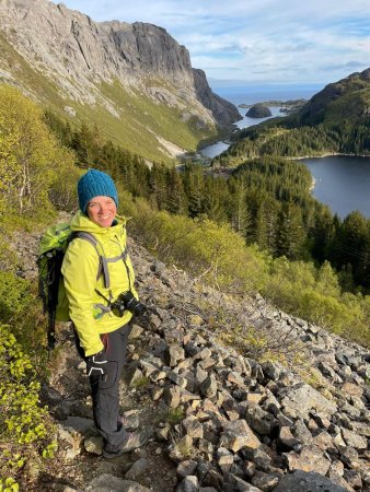 descente dans les couleurs de fin de journée