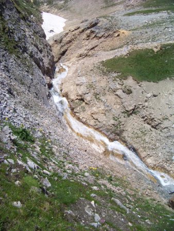 Les gorges du Niolet, au-dessus du refuge du Prariond.