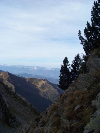 Dans le couloir d’accès à l’arête.