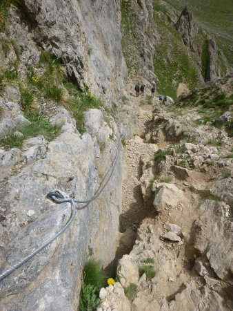 Descente de la cheminée sous le Grand Lac