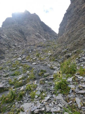 Remontée vers la brèche de la Ruine