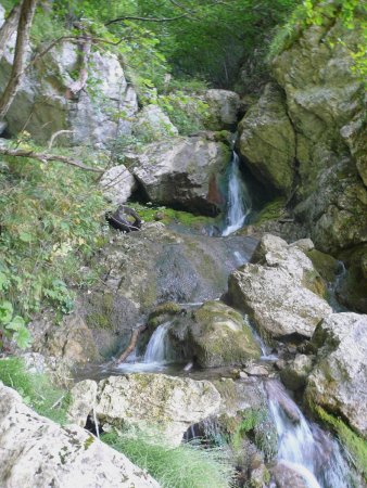 Au milieu du passage, coule le Ruisseau du Col de l’Arc.