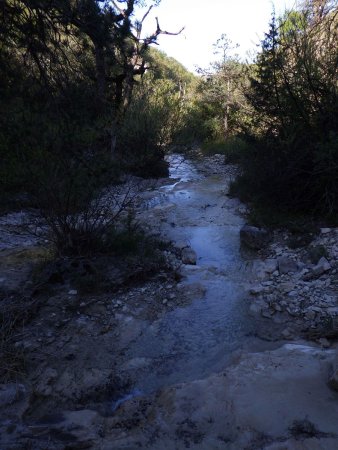 Le ruisseau des Prades qu’on suit vers l’aval