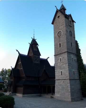 La chappelle de Wang, église Norvégienne démontée et remontée à Karpacz