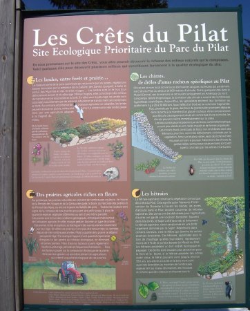 Panneau informatif au Collet de l’Œillon.