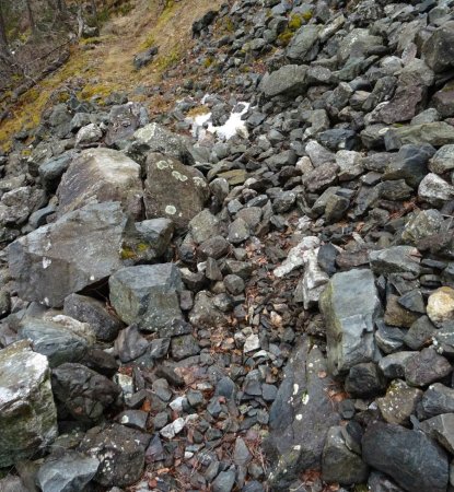 Sur le sentier «en impasse» : petit passage à améliorer