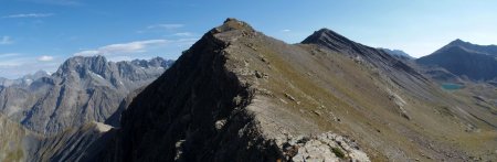 Une partie de l’itinéraire : Pointe des Pisses, Sommet de Prelles, Roc Diolon (la Pointe des Estaris est cachée derrière Prelles)