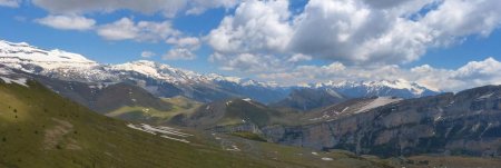 Depuis la Punta de Estiva : panorama vers l’Est, jusqu’au massif de la Maladeta