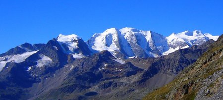 Panorama du Massif de la Bernina.