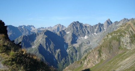 Du col des Balmettes : Aiguilles de l’Argentière, Rocher Blanc, Bec d’Arguille, Puy Gris.