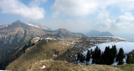 Vue panoramique du parcours de crête