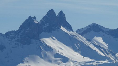 Les Aiguilles d’Arves au zoom.