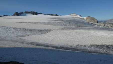 Le glacier de la Roche Ferran (au fond le Mont Pelve).