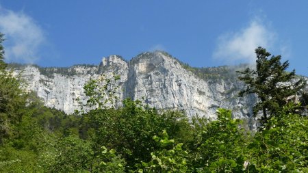 Les falaises est du massif de la Chartreuse.