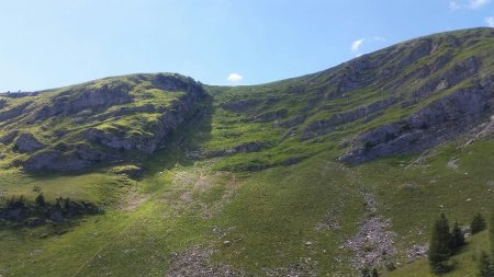 La combe de raccourci à la descente