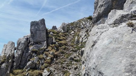 Couloir de descente sous le sommet I