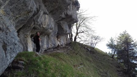 La vire qui rejoint le Pas de l’Araignée