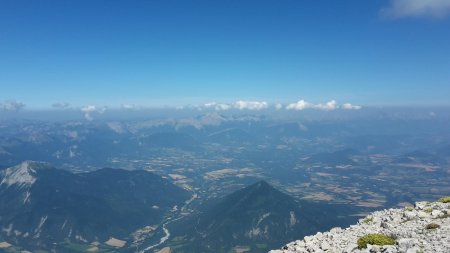 Vue sur le Trièves et le Vercors.