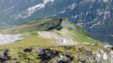 Vue arrière sur l’arête