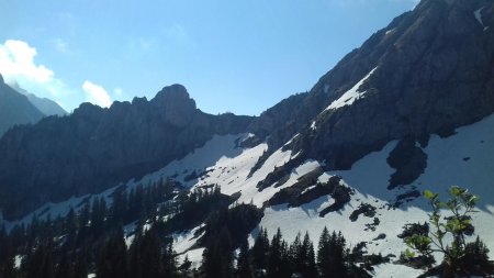 Vue du sommet de Auvellaire sur la traversée en direction du collet