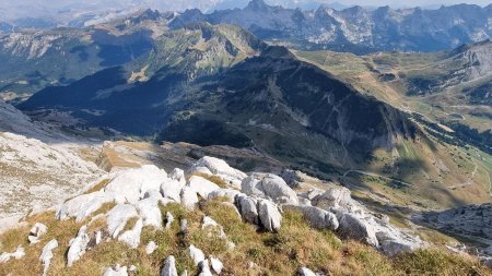 Début de la raide descente