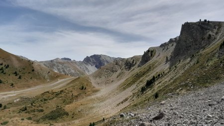 Sur cette photo, on distingue le chemin parcouru depuis le haut du téléski