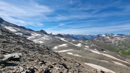 Ouille Noire sur la gauche et sommets de Haute Maurienne