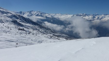 Descente vers les chalets de la Bachellerie