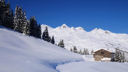 Le chalet qui se situe en amont du bois Charnier (1626m).