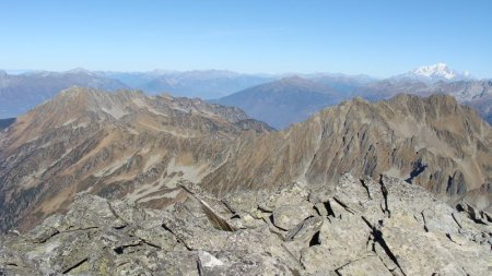 Vue sur Belledonne Nord, de la Pointe de Rognier au Grand Miceau.