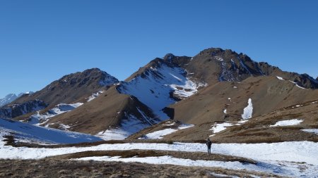 Sur la crête de Chouchar, vue sur le Chenaillet et le Grand Charvia