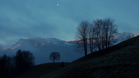 Fin de descente brumeuse.